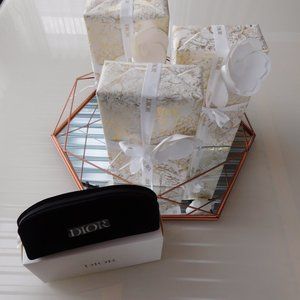 Christian Dior cosmetic black velvet bag 2023